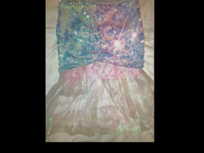 Girl's Sequin Shimmer Mermaid Costume Skirt Size XS 4/5 - More Than Magic - Halloween / Dress Up