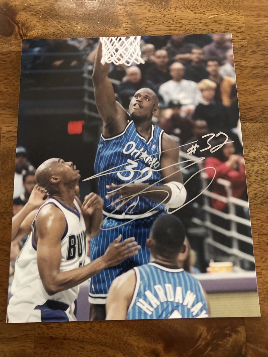 1996 Shaquille O’Neal Autograph Rookie NBA Orlando Magic 8x10 Photo Hand Signed