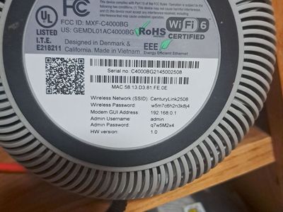 Centurylink Modem C4000BG