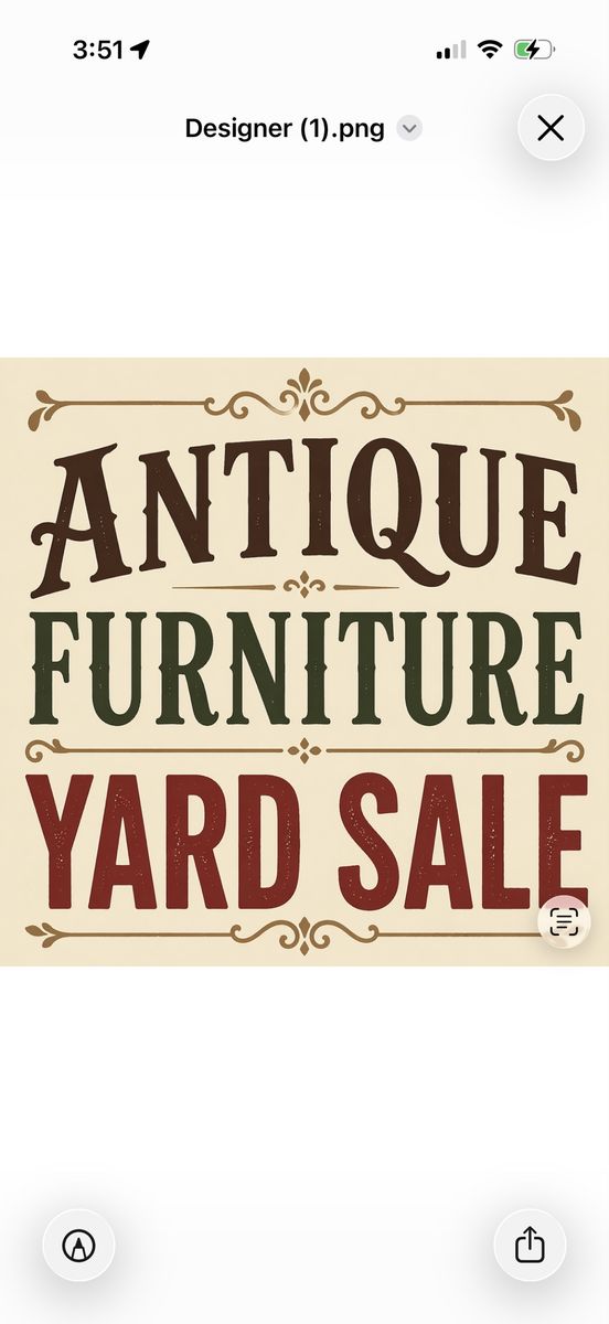 Antique Furniture Yard Sale 6/19 & 6/20
