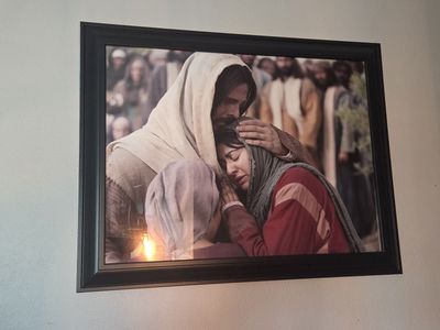 Christ comforting Woman
