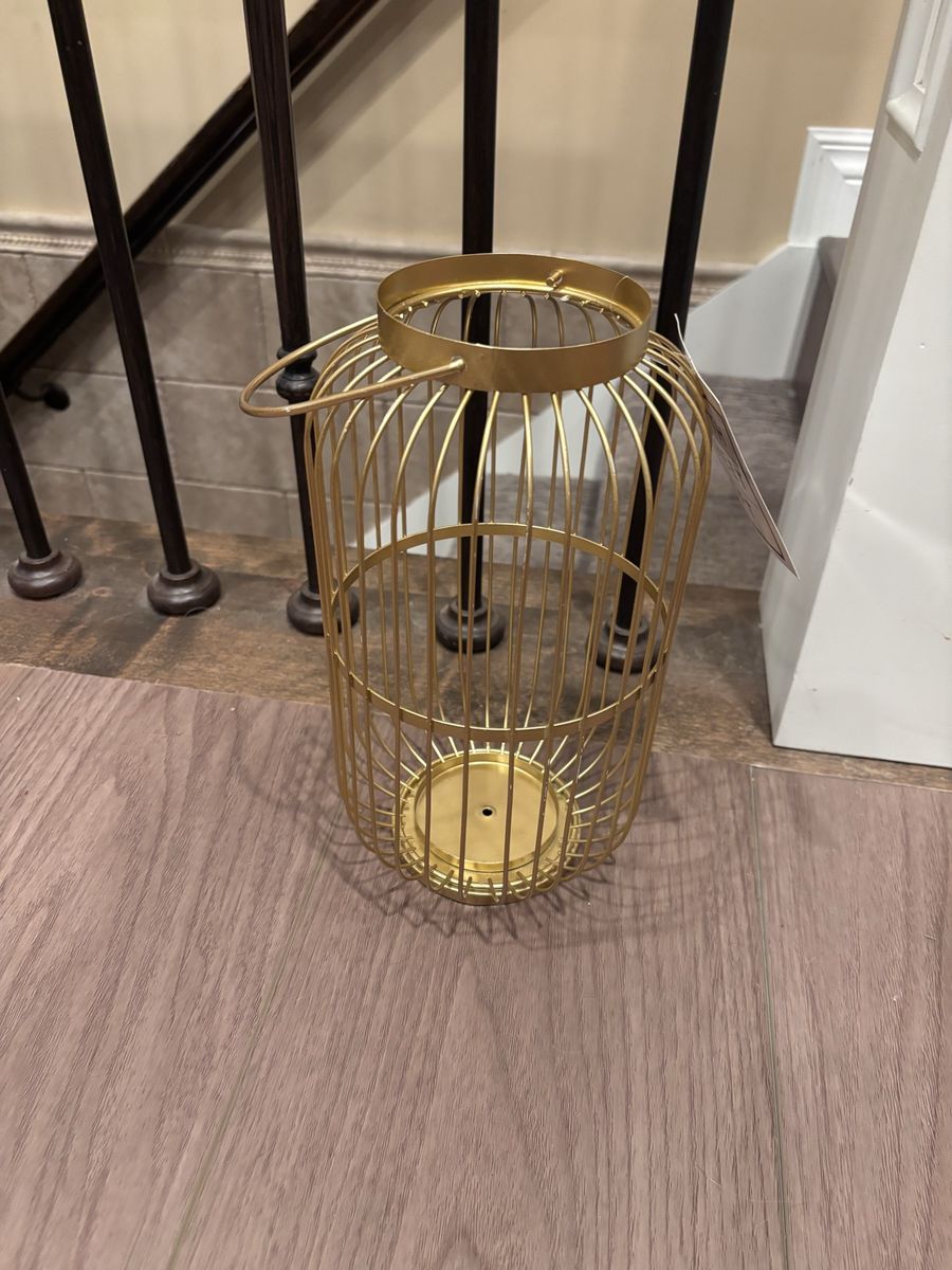 Darling brass lantern. No light/candle Is not Solar