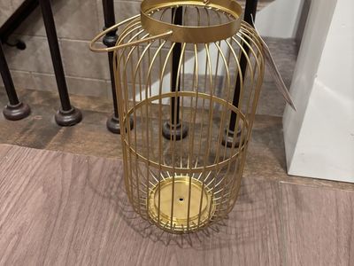 Darling brass lantern. No light/candle Is not Solar
