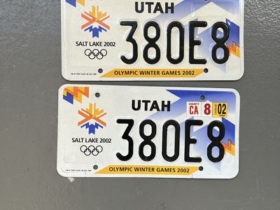 2002 Utah Olympic license plates