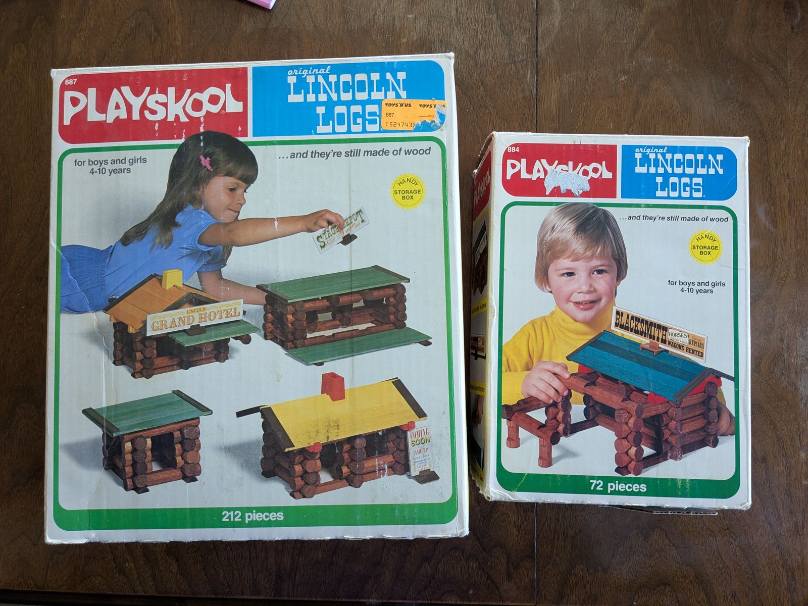 Vintage Playskool Lincoln Logs c. 300 pieces