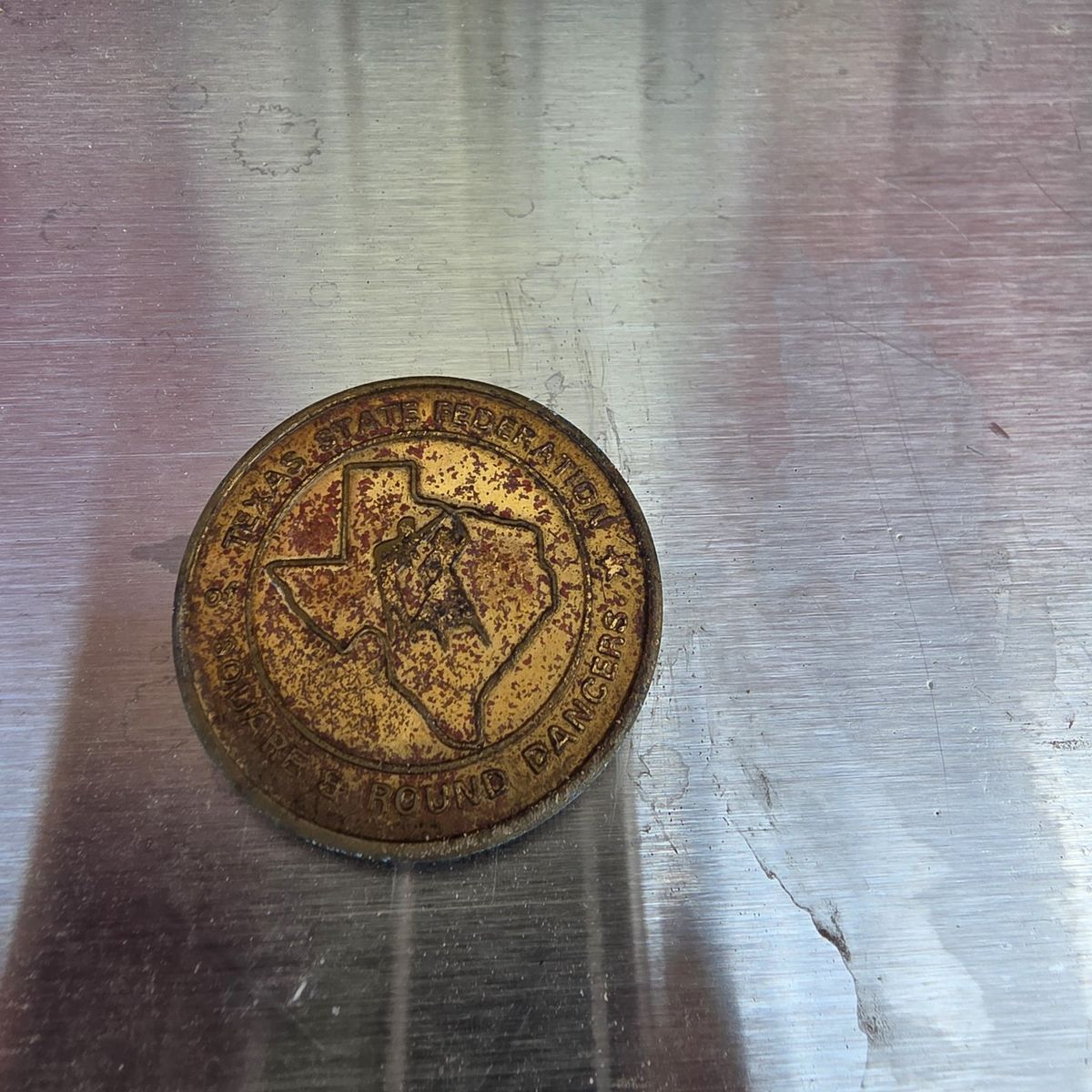 Vintage 1974 Texas State Federation Square Dancers "Do Sa Do By The Alamo" Commemorative Coin