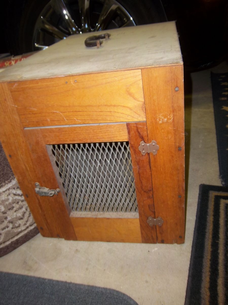 antique pet carrier