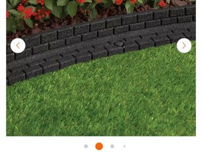 48 in. x 3 in. x 3 in. Black Brickface Rubber