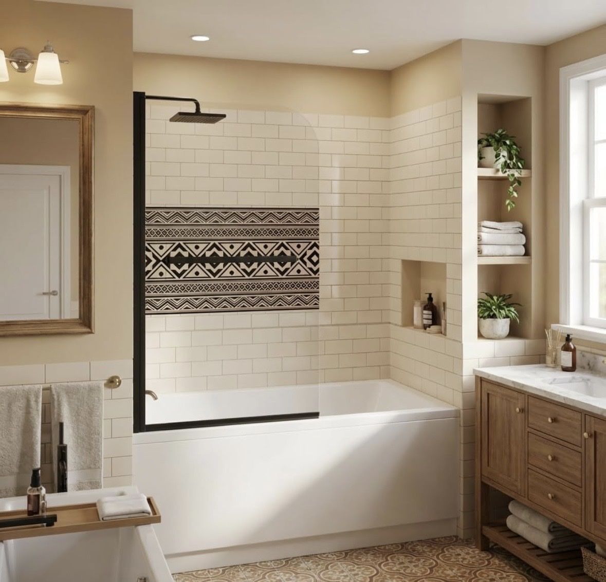 Shower door panel