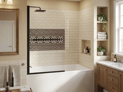 Shower door panel