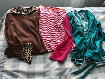 Three long sleeve blouses -- medium