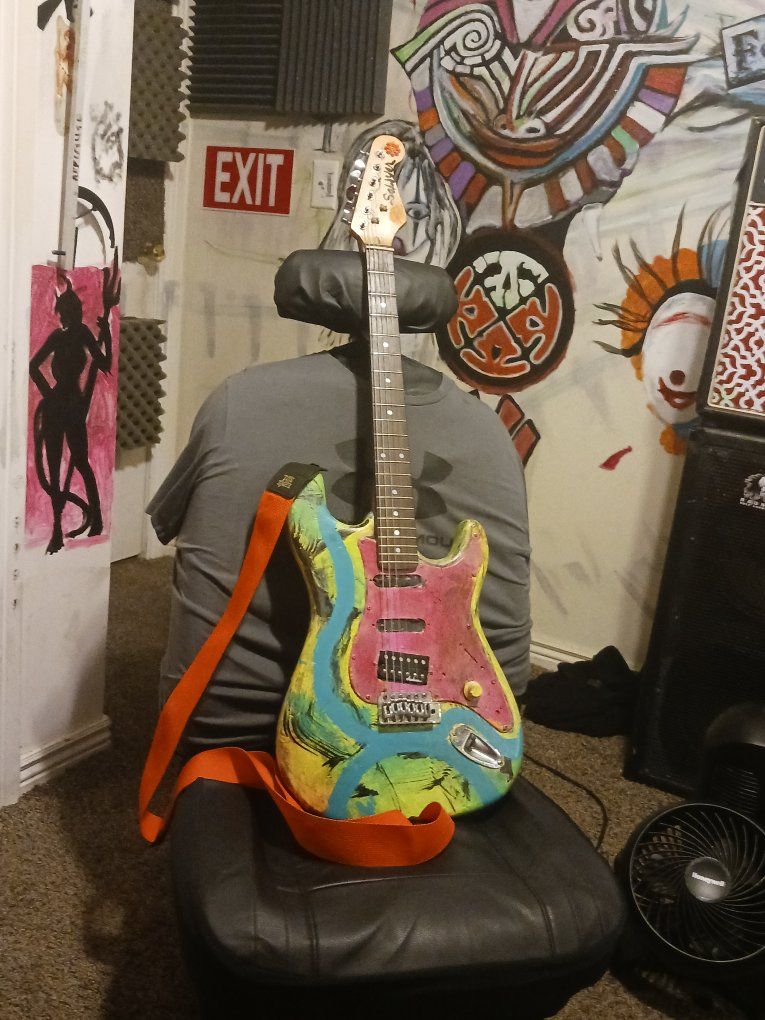 frankenstrat neon monstrosity.