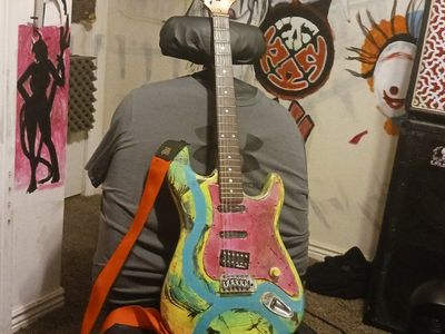 frankenstrat neon monstrosity.