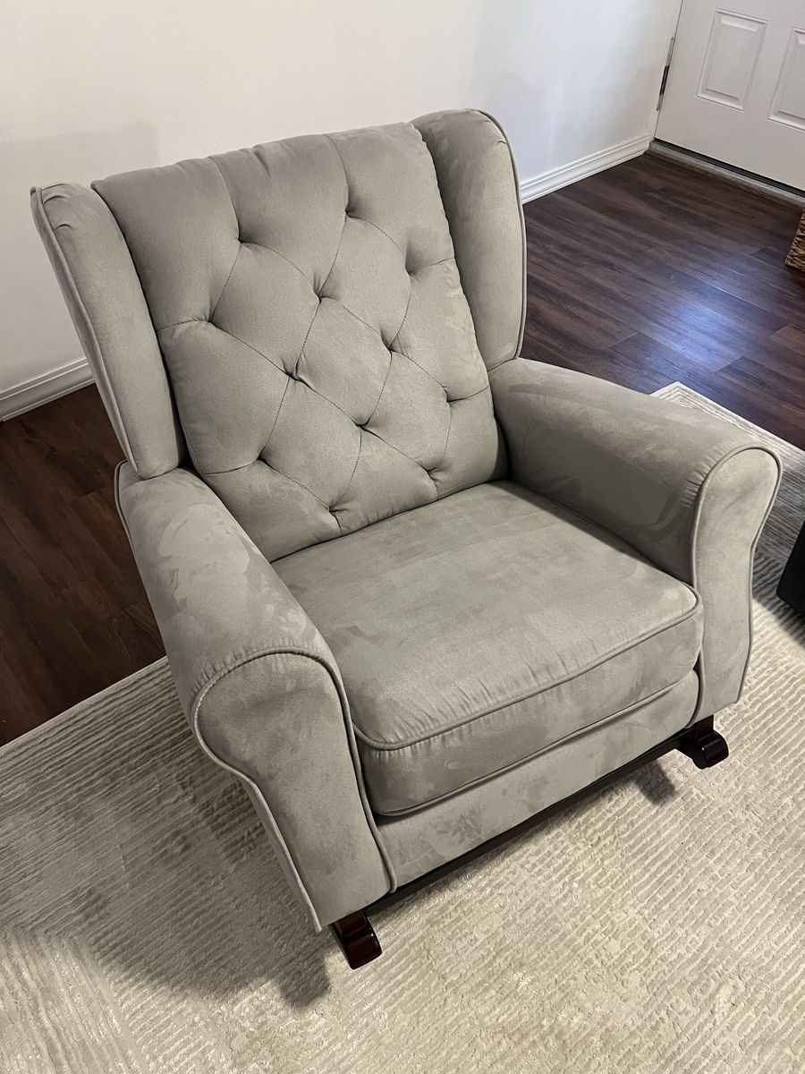 Modern Wingback Rocking Chair for Nursery