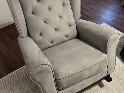 Modern Wingback Rocking Chair for Nursery