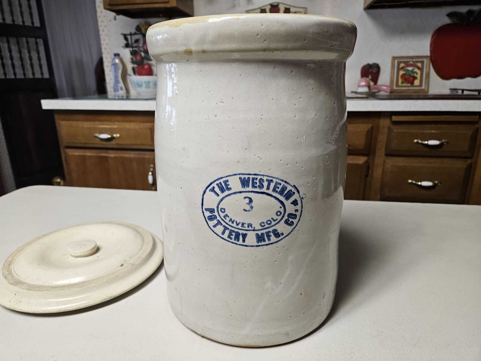 Antique The Western Pottery Co. Denver Crock Stoneware