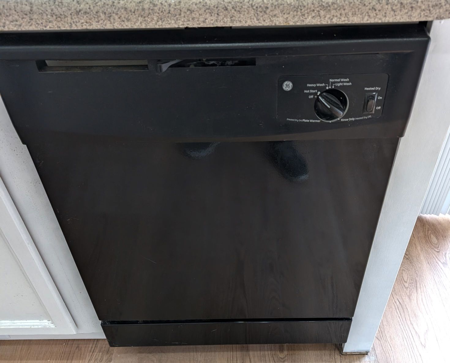 GE black built-in dishwasher in excellent condition.