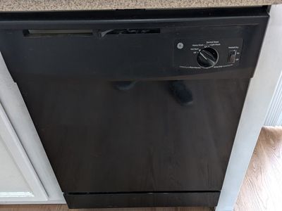 GE black built-in dishwasher in excellent condition.
