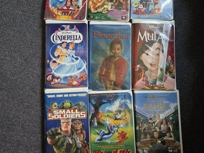 Disney VHS Movie Lot: Princess Diaries, Lion King, Cinderella, Mulan, Jungle Book & More (36 Tapes)