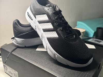 Adidas Cloudfoam Flex Laces Men's Sneakers Black White Size 10