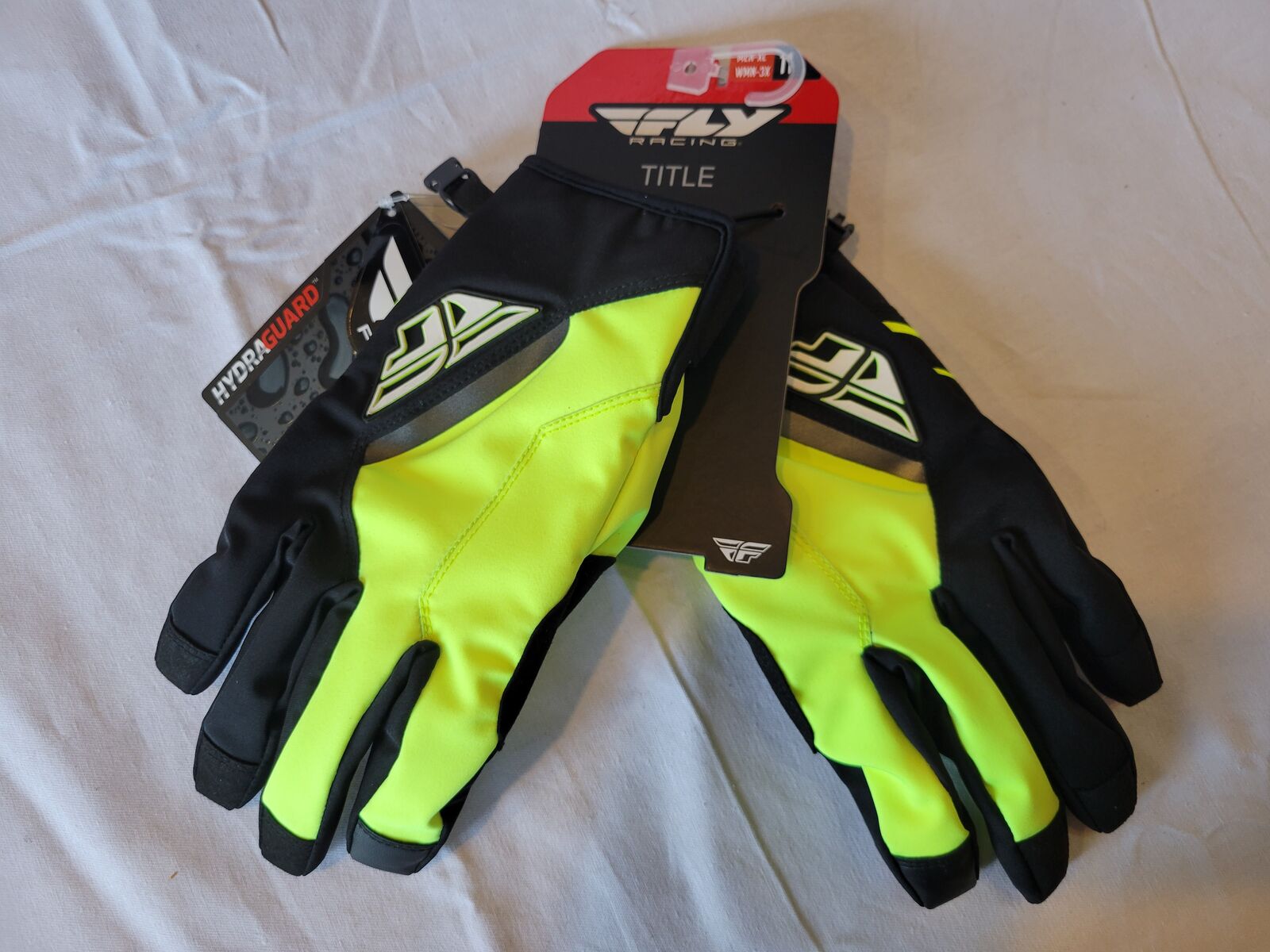 X-Large Title Snowmobile Gloves Hi-Vis