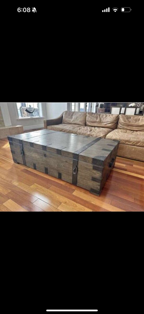 $5000 !!Restoration Hardware Trunk Chest Table