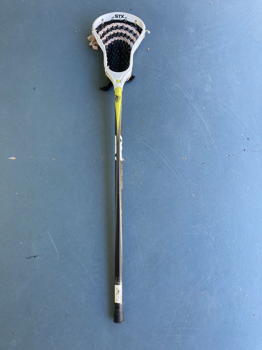 STX Stallion 300 Lacrosse Stick - White Head, Black & Yellow Shaft - Good Condition