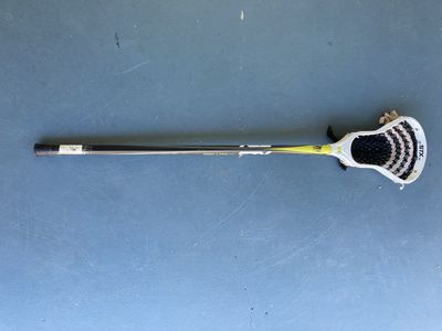 STX Stallion 300 Lacrosse Stick - White Head, Black & Yellow Shaft - Good Condition
