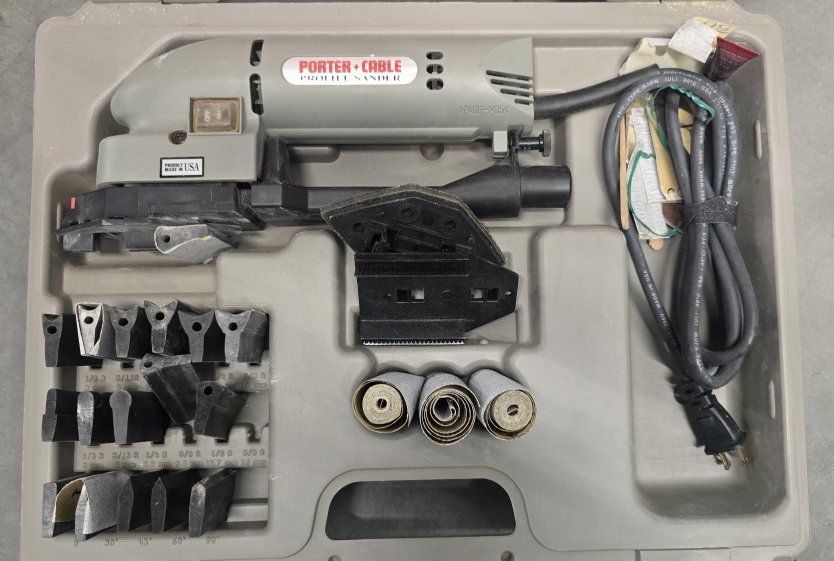 PORTER-CABLE Profile Sander Kit - Versatile Sanding System with Multiple Profiles & Case PA66-M35, (asking price o.b.o.).