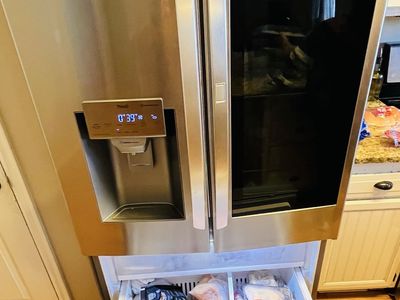 $980 OBO GOOD REFRIGERATOR LG GLASS DOOR IN DOOR STAINLESS STEEL