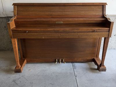 Console Upright Piano, Vintage Cordial Brand - Wood Finish