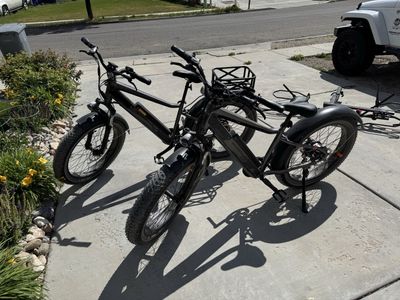2 RadRover 6 Plus E-Bikes + Hitch Bike Rack (Like New) – $2,200