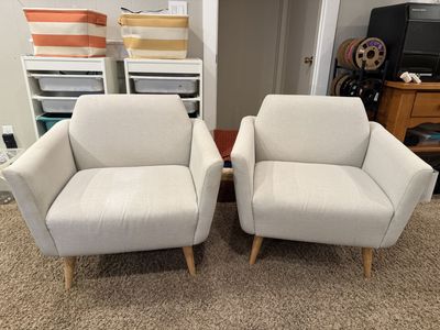 Pair of Salt Studio Modern Lounge / Accent Chairs