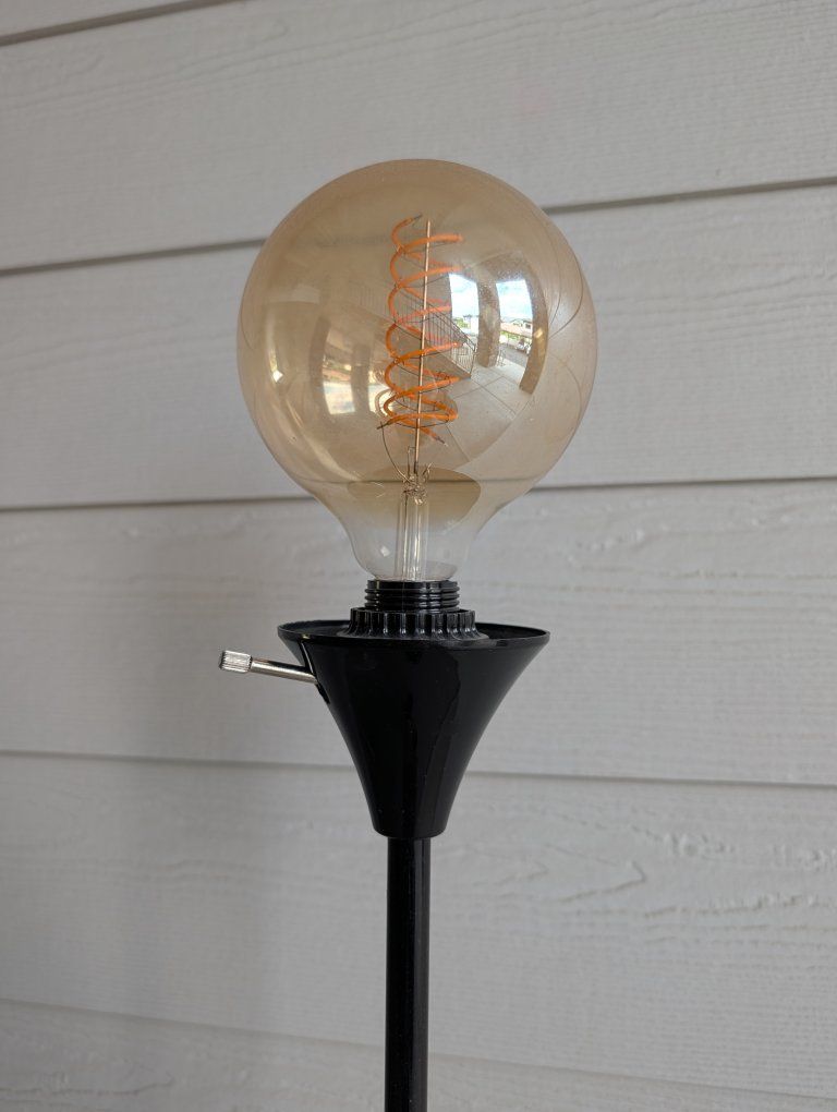 GENERIC FLOOR LAMP | 6FT TALL | 5" EDISON GLOBE BULB | BLACK