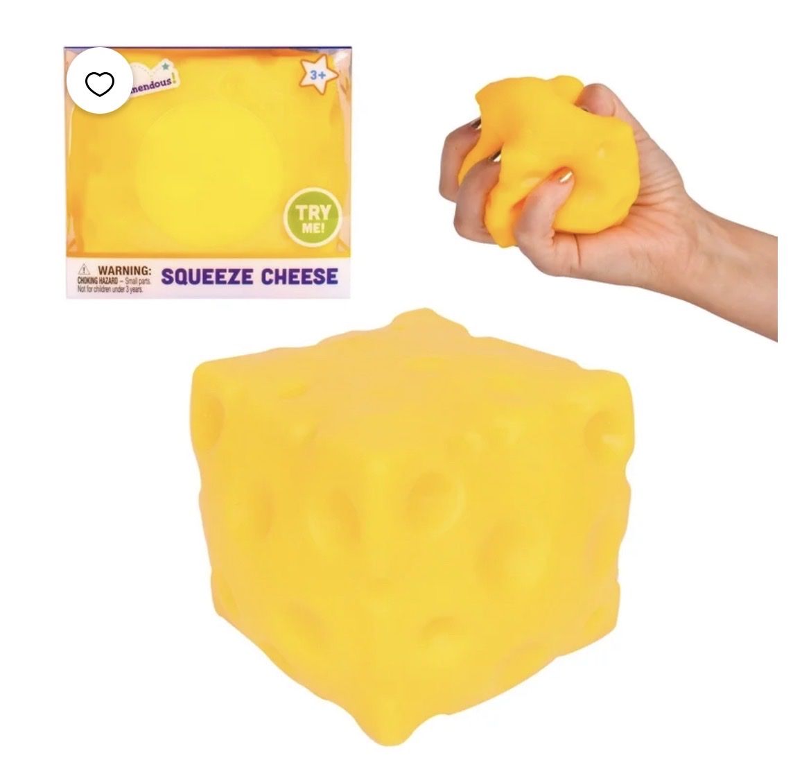 Tremendous! Squeeze Cheese Squishy Fidget Toy - Ages 3+ $9