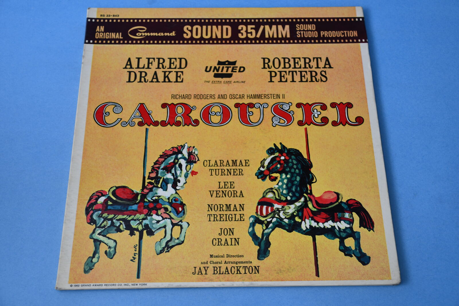 VINTAGE 1962 "CAROUSEL" VINYL RECORD ~ MUSICAL