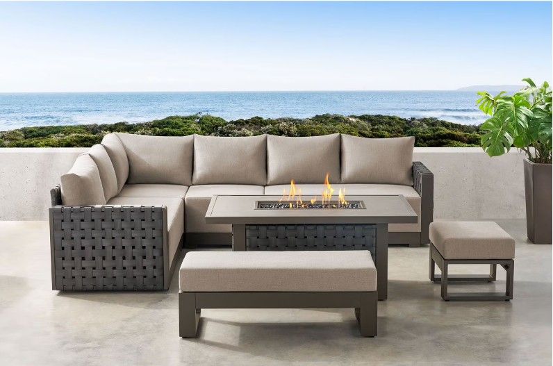 Member’s Mark Brenton outdoor Sectional Set with Sunbrella Fabric, 6pc