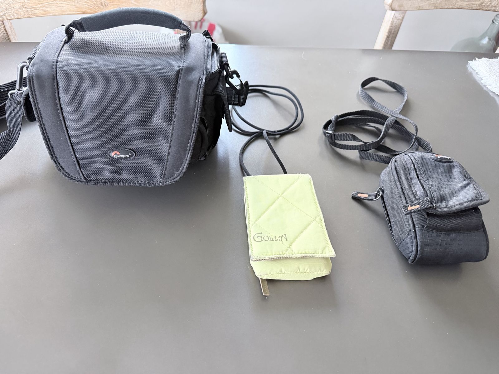 Lowepro Camera Cases & Golla Pouch Lot - Black & Light Green Bags