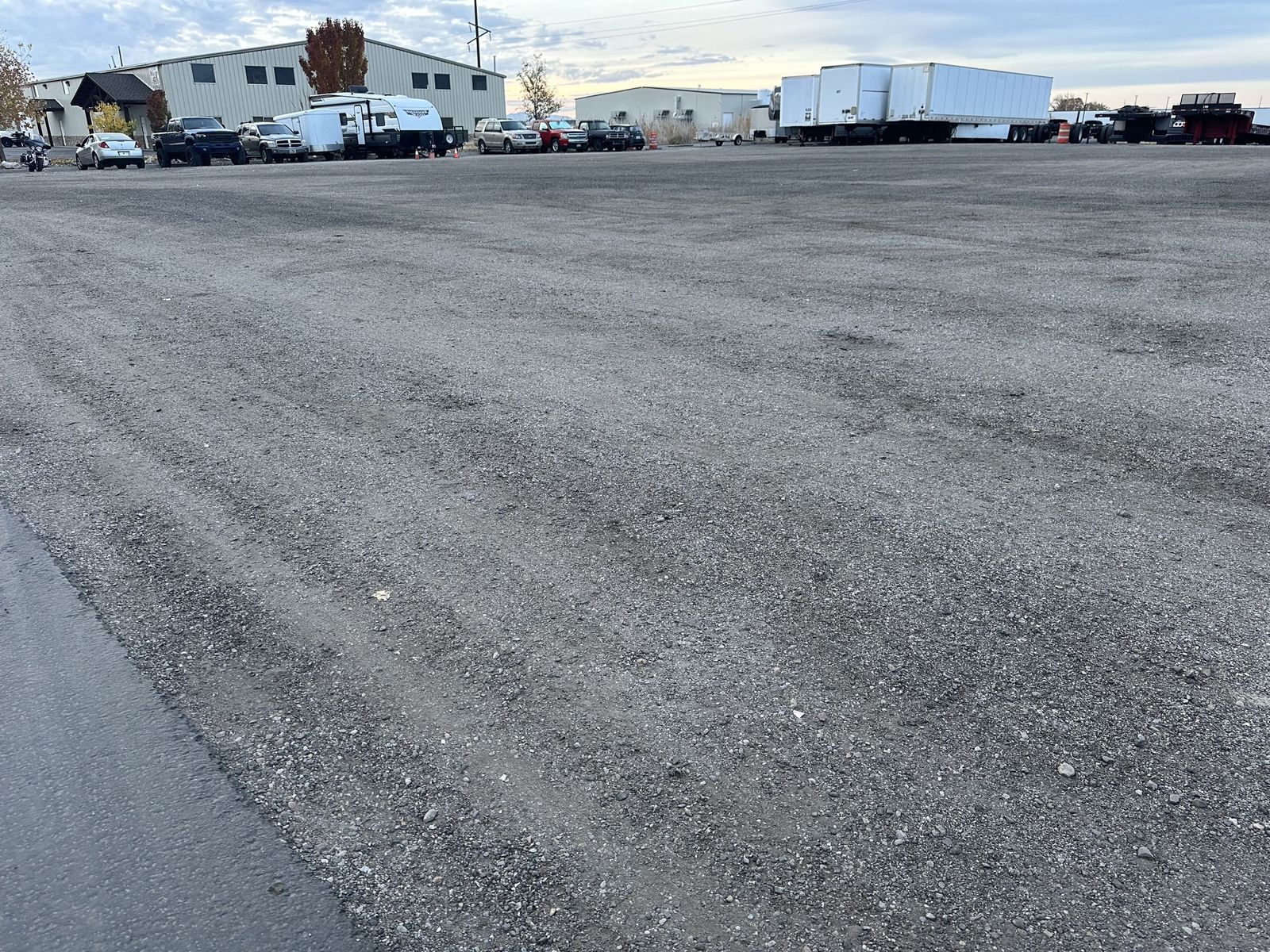 Semi truck parking.