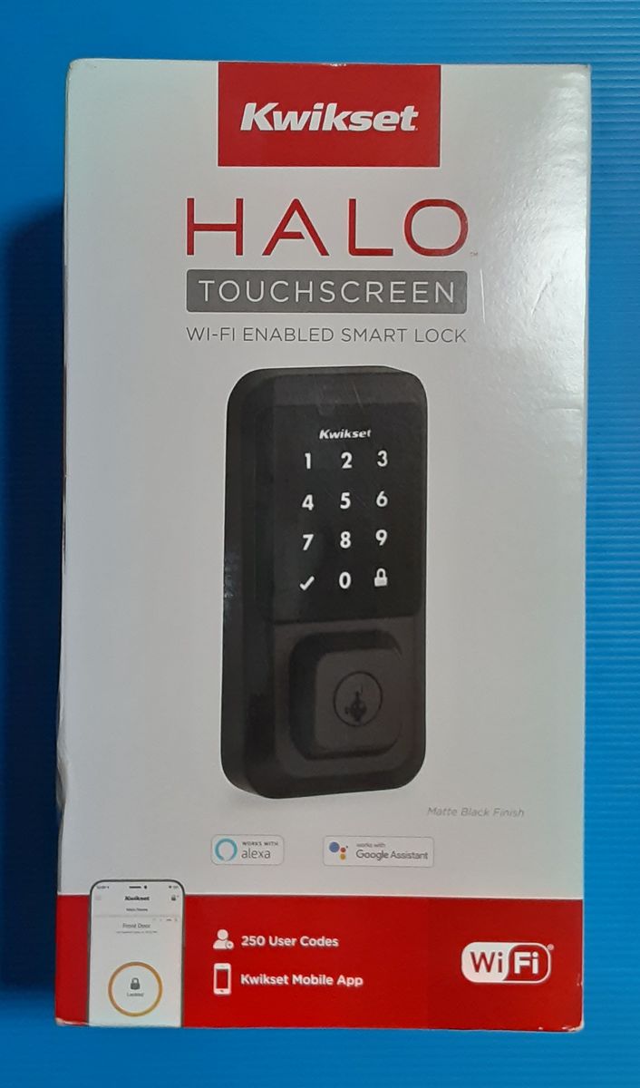 New Kwikset Halo Wi-Fi Smart Lock - Keyless Entry Front Door Touchscreen Deadbolt-App Control-Grade AAA Certified