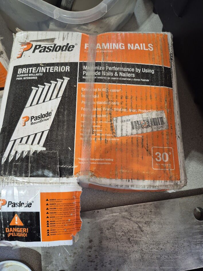 3 in. x 0.131-Gauge 30-Degree Brite Smooth Shank Paper Tape Framing Nails (2500 per Box)