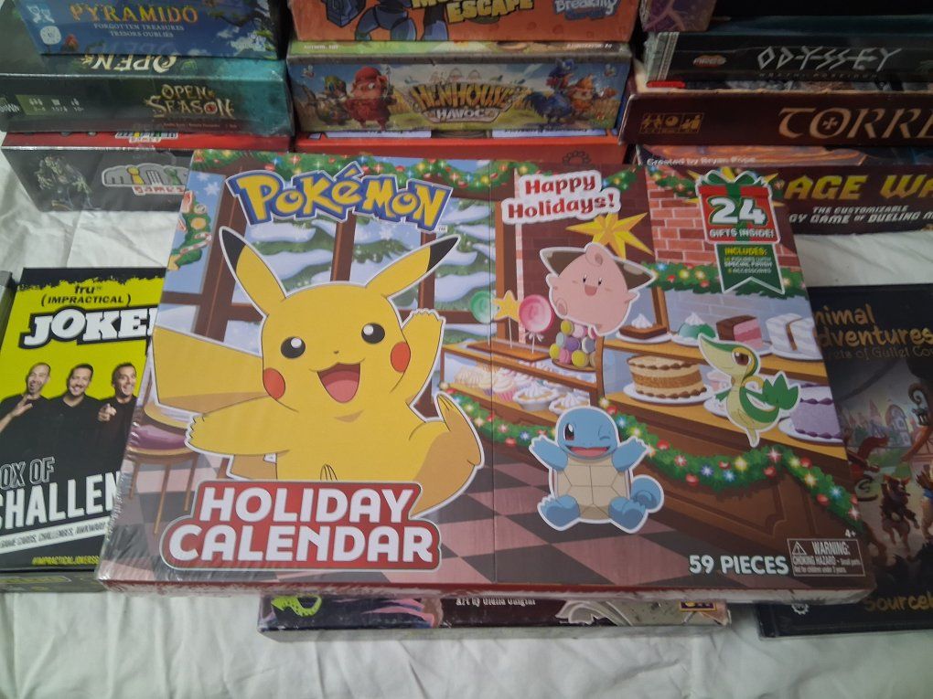Pokemon Happy Holidays Calendar 59 Pieces Factory Sealed