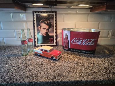 James Dean Sign, 1957 Chevy Bel Air Die-cast Car Decor Set