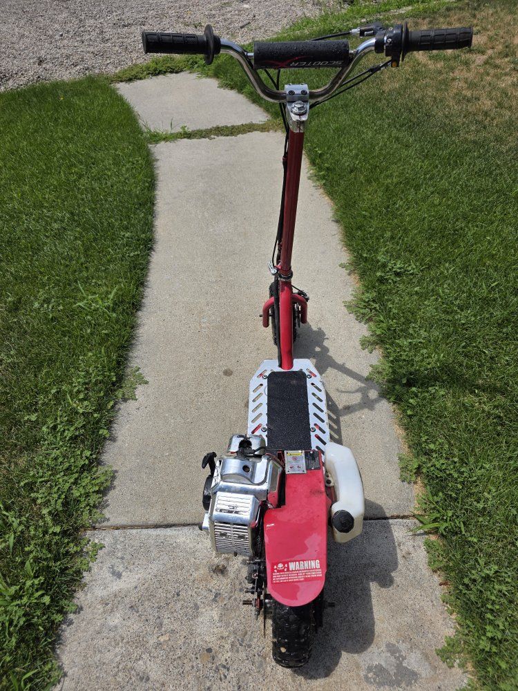 Red Gas-Powered Scooter