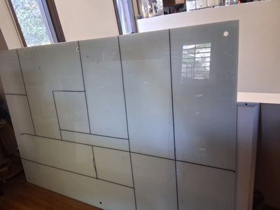 large 6'x4' Magnetic Glass Wall Board