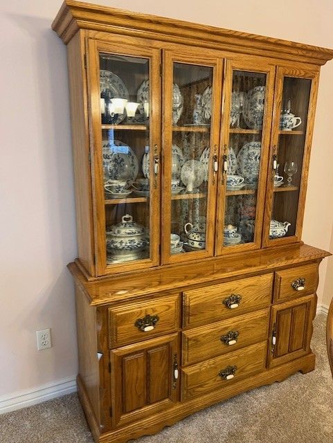 Oak China Hutch
