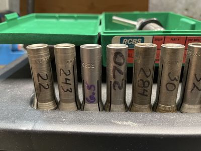 RCBS Bullet Puller Collets.