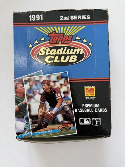 1991 Topps Stadium Club baseball cards. 2nd Series.