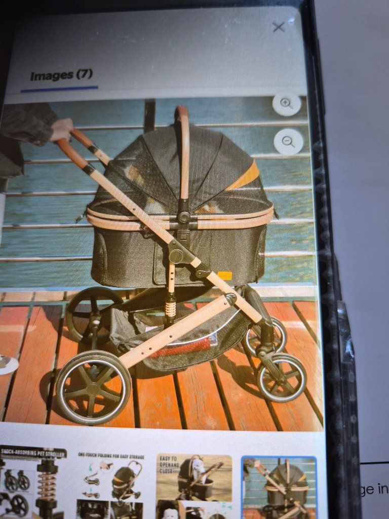 KID Shock-Absorbing Pet Stroller - Folds for Easy Storage, Suitable for Most Pet Sizes