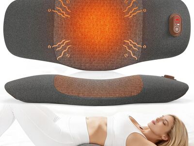 NEW Electric Lower Back Massager for Sciatica Pain Relief,3 Heat & Vibration Settings,Deep Tissue Massage for Smooth Spine